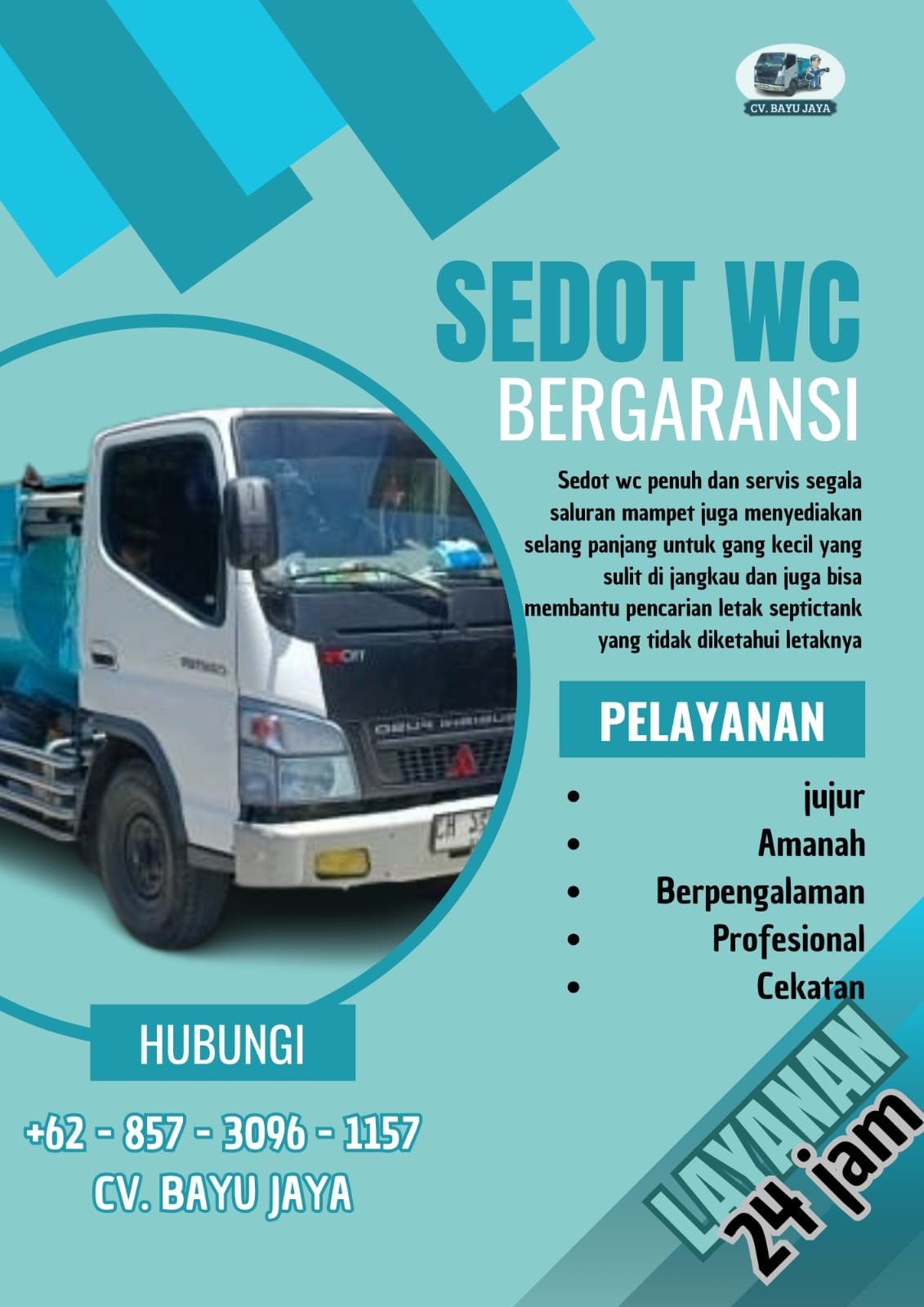 Jasa Sedot WC Asemrowo Surabaya Murah, Bergaransi 100% & Ready 24 Jam !!