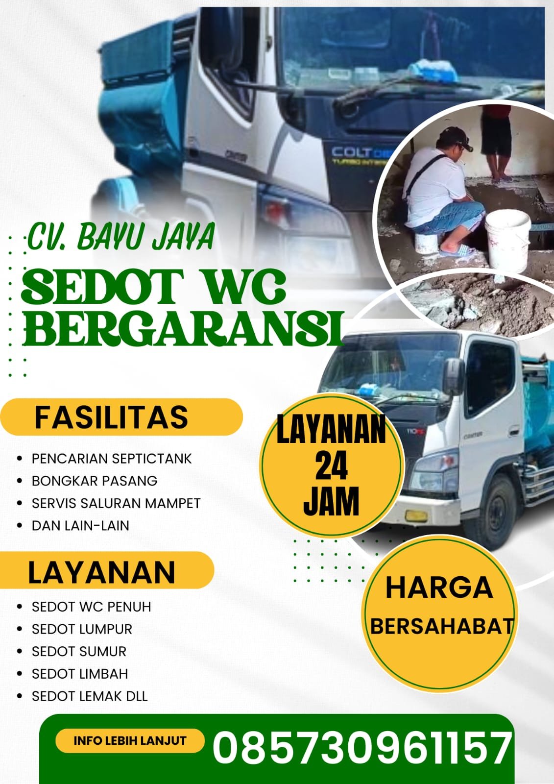 Jasa Sedot WC Sukolilo Surabaya Ter Murah Terdekat, Bergaransi 100% & Ready 24 Jam !